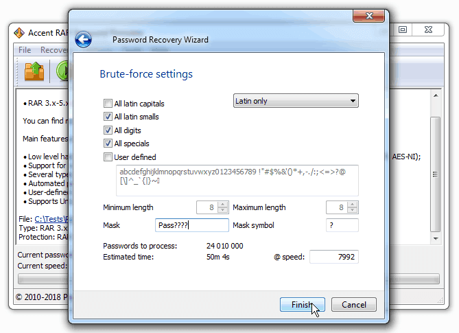 Click to see Brute force settings